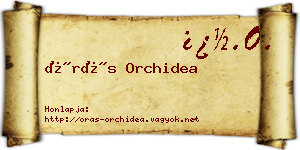 Órás Orchidea névjegykártya